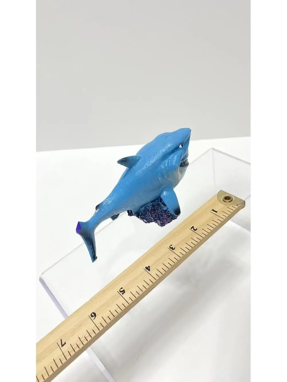 Blue Shark Fish Tank Decor Shark Display - 